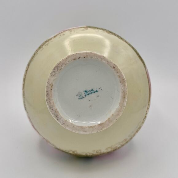 Antique Nippon Pink and Gold Porcelain Vase with Elegant Floral Accents & Gilt - Picture 2 of 12